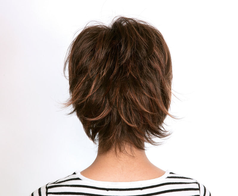Sky Synthetic Short Hair back view