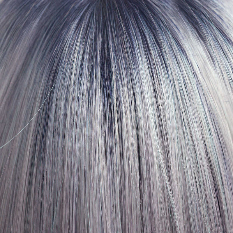 Dakota Synthetic Medium Straight Hair Pastel Blue Closeup
